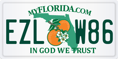 FL license plate EZLW86