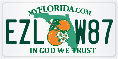 FL license plate EZLW87