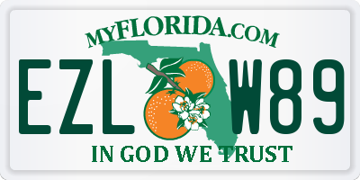 FL license plate EZLW89