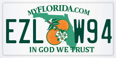 FL license plate EZLW94