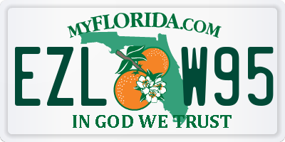 FL license plate EZLW95