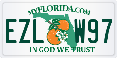 FL license plate EZLW97