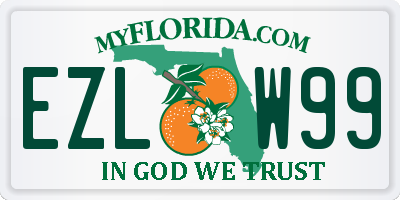 FL license plate EZLW99