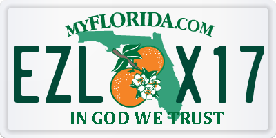 FL license plate EZLX17