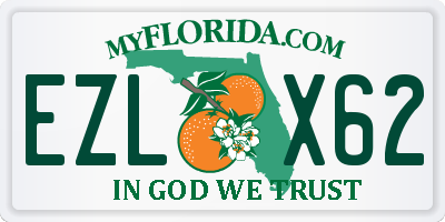 FL license plate EZLX62