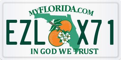 FL license plate EZLX71