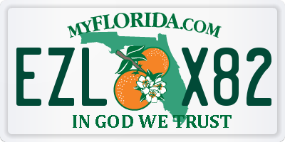 FL license plate EZLX82