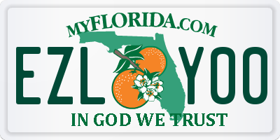 FL license plate EZLY00