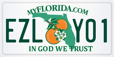 FL license plate EZLY01