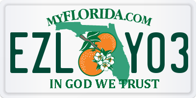 FL license plate EZLY03