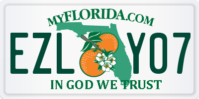 FL license plate EZLY07