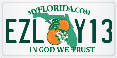 FL license plate EZLY13