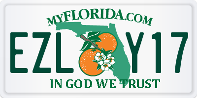 FL license plate EZLY17