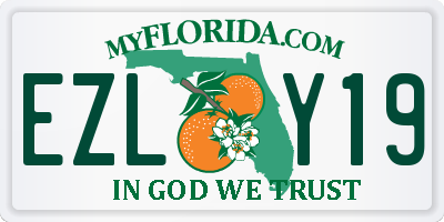 FL license plate EZLY19