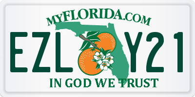 FL license plate EZLY21