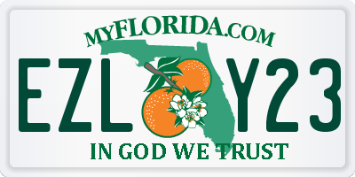 FL license plate EZLY23