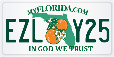 FL license plate EZLY25