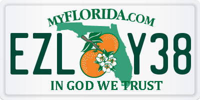 FL license plate EZLY38