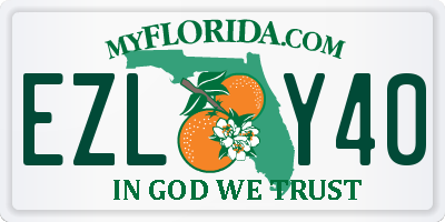 FL license plate EZLY40