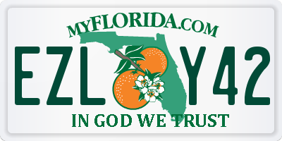 FL license plate EZLY42