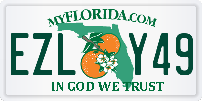 FL license plate EZLY49