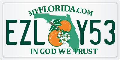 FL license plate EZLY53