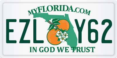 FL license plate EZLY62