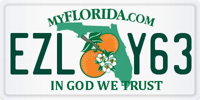 FL license plate EZLY63