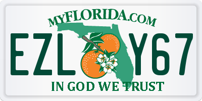 FL license plate EZLY67