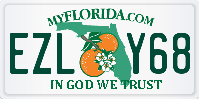 FL license plate EZLY68