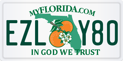 FL license plate EZLY80