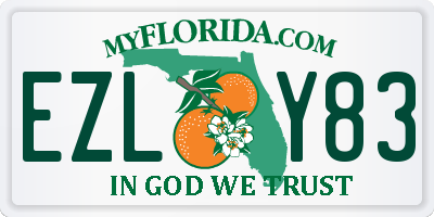 FL license plate EZLY83