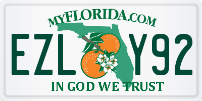 FL license plate EZLY92