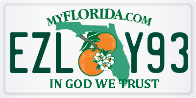 FL license plate EZLY93