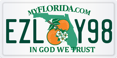 FL license plate EZLY98