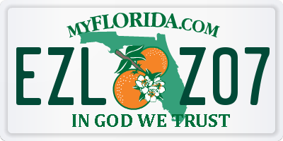 FL license plate EZLZ07