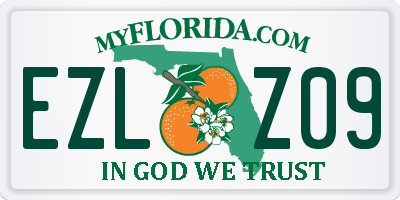 FL license plate EZLZ09