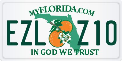 FL license plate EZLZ10