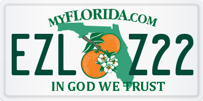 FL license plate EZLZ22