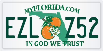 FL license plate EZLZ52