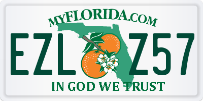 FL license plate EZLZ57