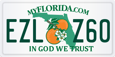 FL license plate EZLZ60