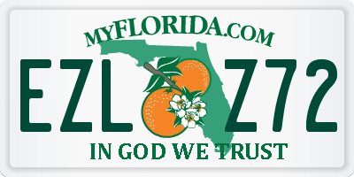 FL license plate EZLZ72