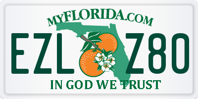 FL license plate EZLZ80