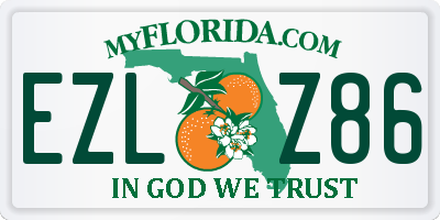 FL license plate EZLZ86