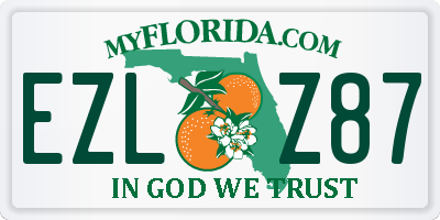 FL license plate EZLZ87