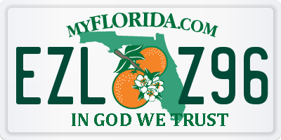 FL license plate EZLZ96