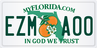 FL license plate EZMA00