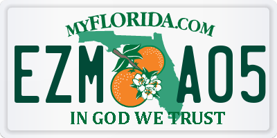 FL license plate EZMA05