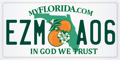 FL license plate EZMA06